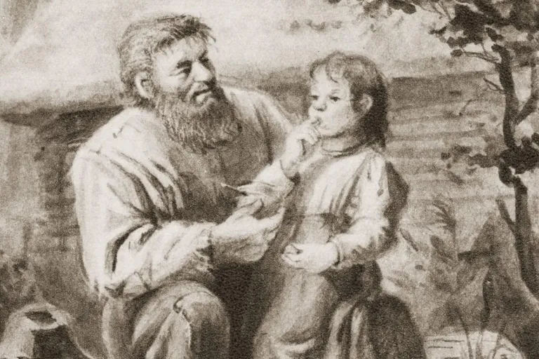 Illustratsioon Anton Hansen Tammsaare romaanile “Põrgupõhja uus Vanapagan”.