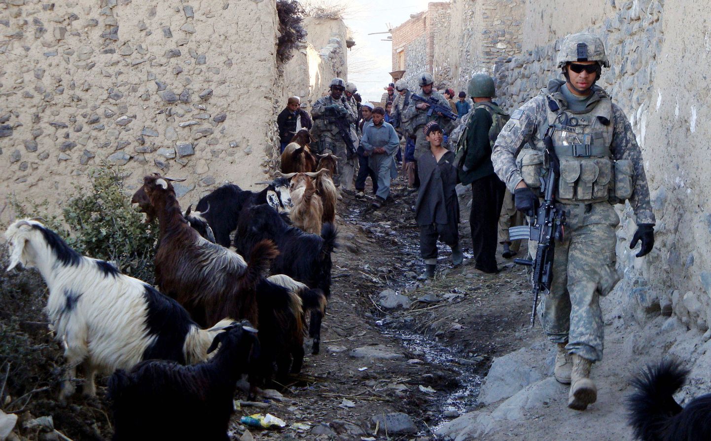 USA sõdurid patrullivad Khosti provintsis.