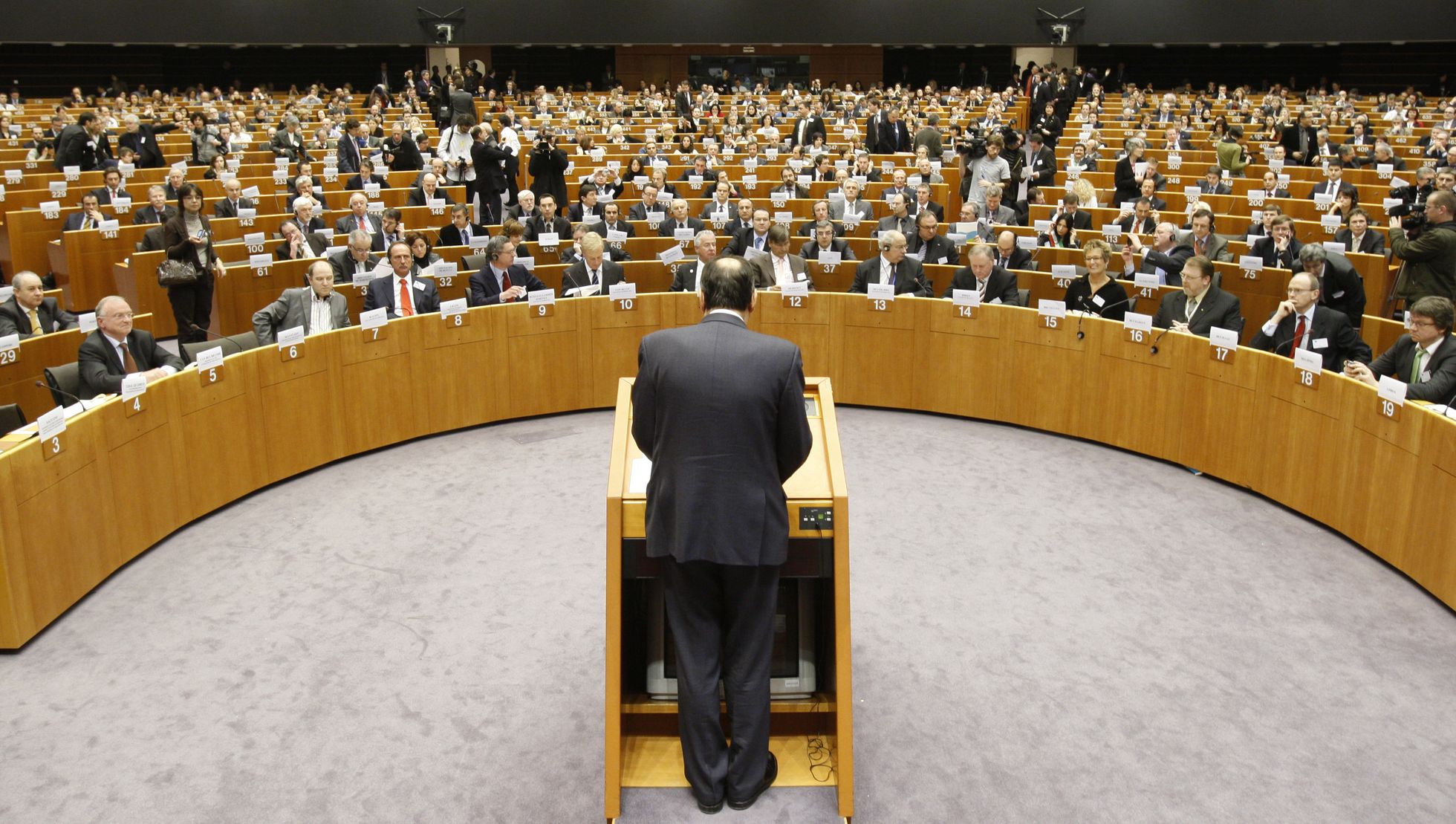 Euroopa Parlamendi liikmed Brüsselis 2009. aastal.