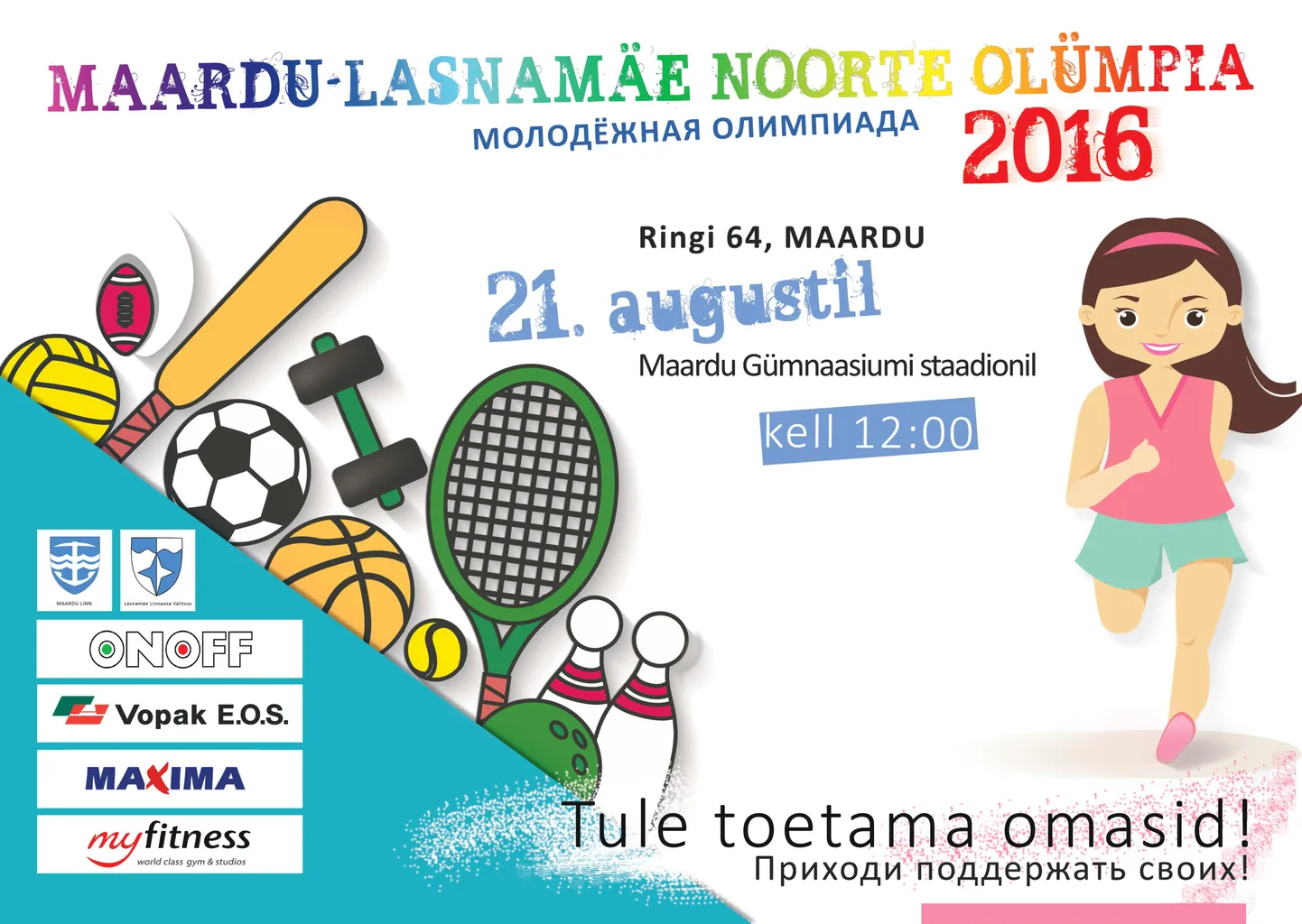 Lasnamäe ja Maardu noorte olümpiat tutvustav plakat.