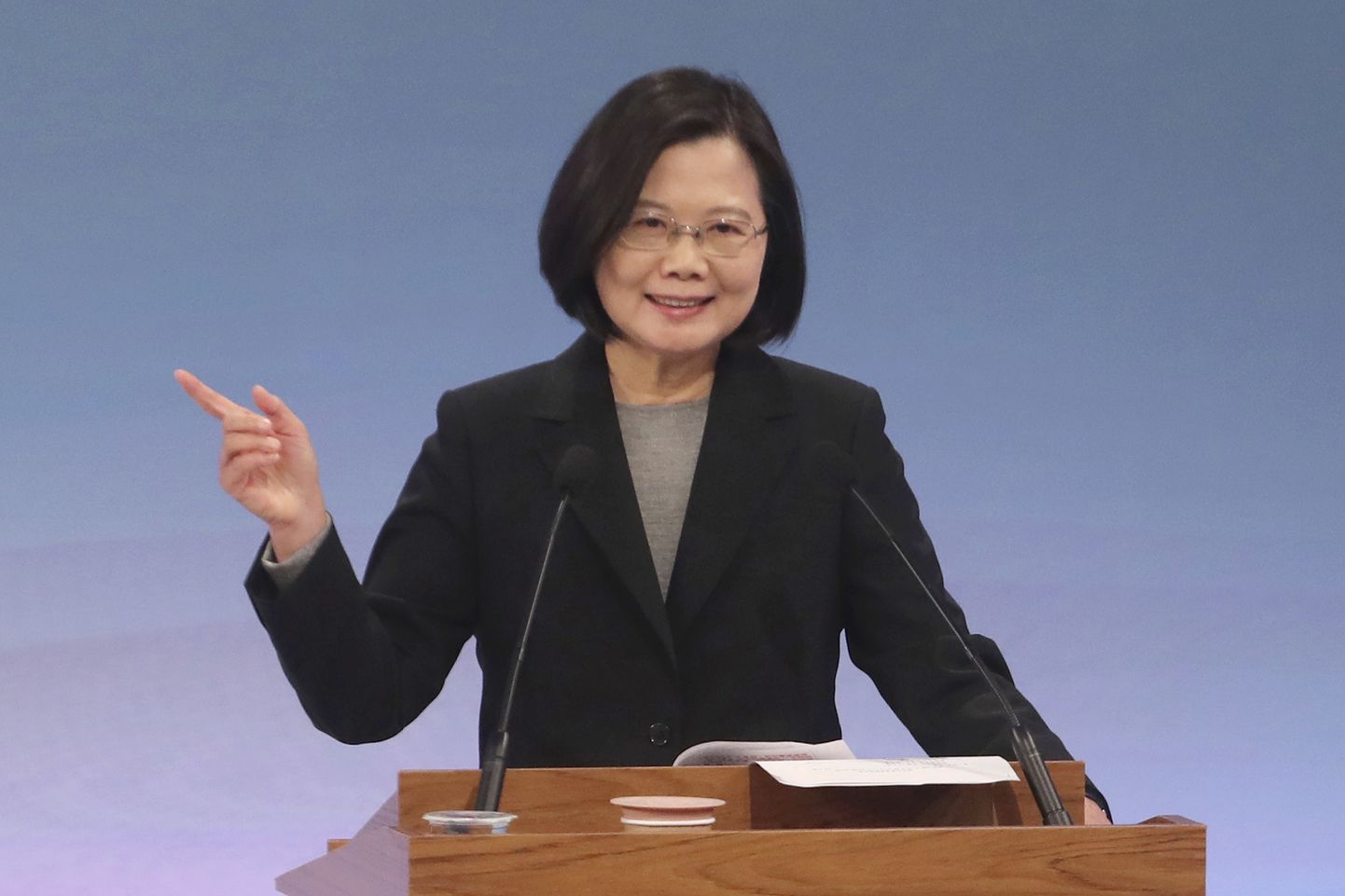 Taiwani president Tsai Ing-wen valimisdebatil.