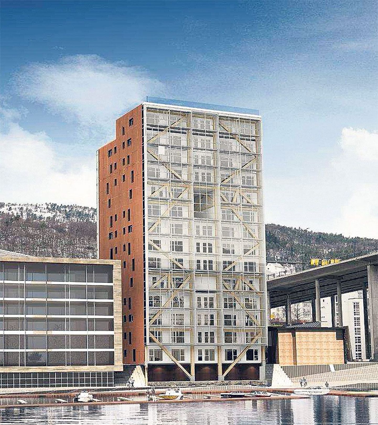 Norrasse Bergenisse ehitatav maailma
kõr­geim puitmaja, 51 meetri kõrgune 62 korteriga elamu valmib 2015. aasta lõpus. Hoone arhitekt on Artec Prosjekt Team AS, staatika, tuleohutuse, akustika ja mitmetes muudes tehnilistes küsimustes aitab konsultatsioonifirma Sweco AS, liimpuitkonstruktsioonid tarnib Moel­ven Limtre AS, ehitusmoodulid ehk korterid jm hoo­ne osad ehi­tab Kodumaja ASi tütarfirma Kodumajatehase AS. Eri­alaste ettepanekutega toetavad Trefo­kus AS, Norra puidutehnoloogia instituut ning Trondheimi tehnika ja loodusteaduste ülikool.