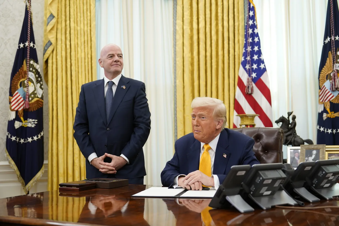 FIFA president Gianni Infantino ning USA president Donald Trump.