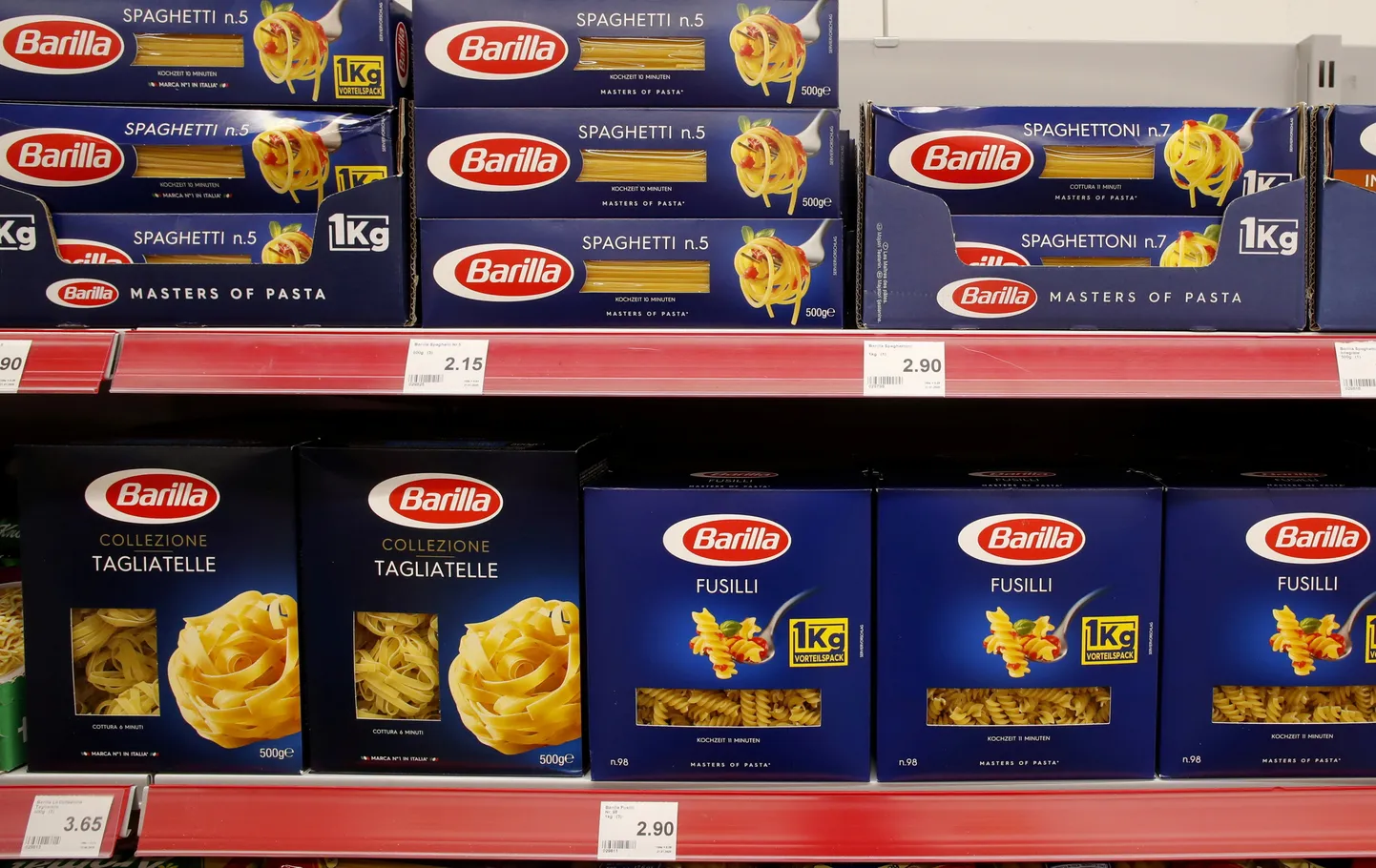 Barilla pastatooted.