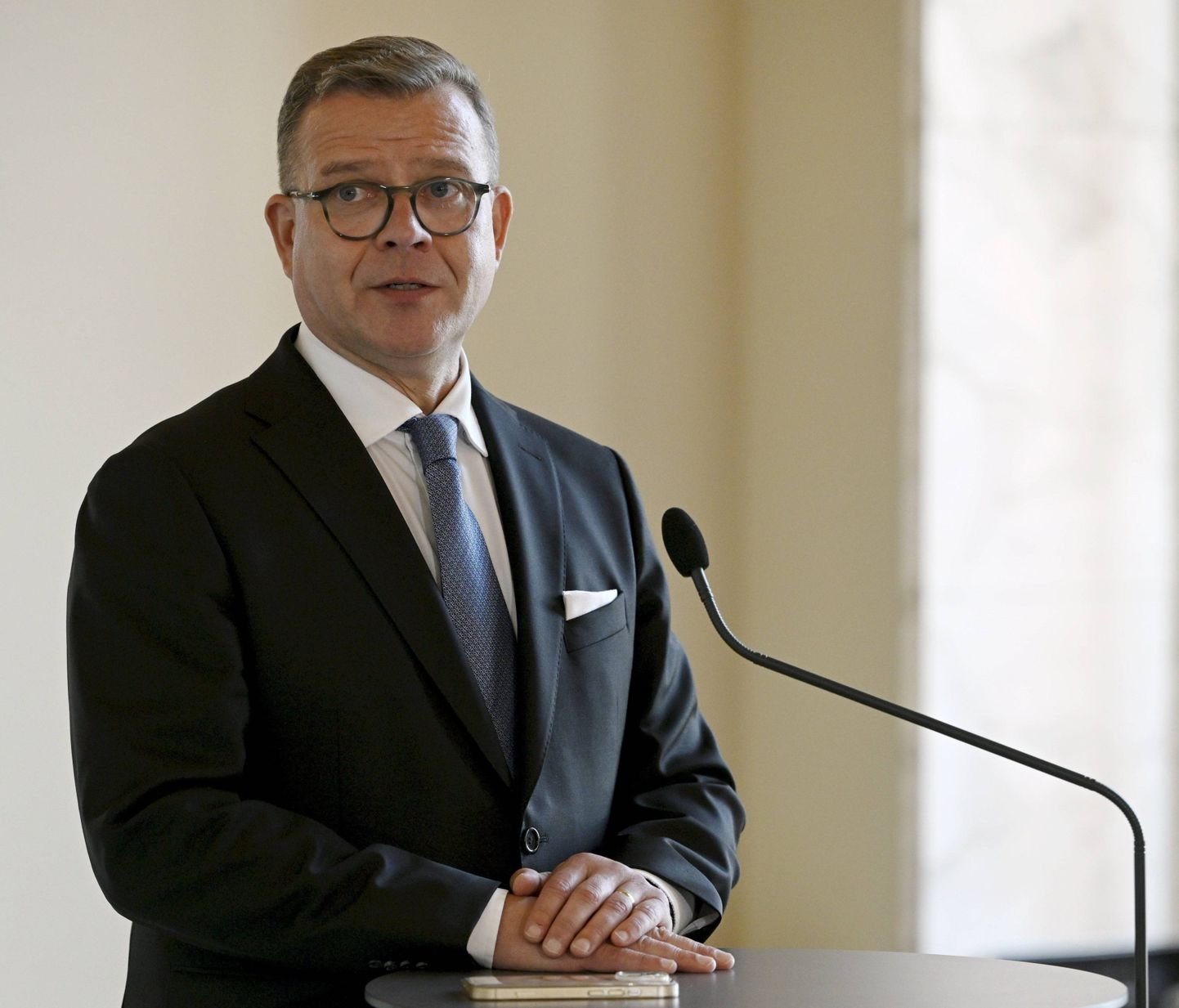 Петтери Орпо в финском парламенте после того как депутаты утвердили его назначение новым премьер-министром Финляндии, Хельсинки, 20 июня 2023 года.