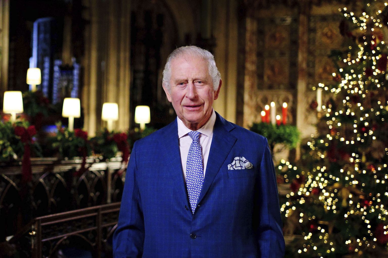 Suurbritannia kuningas Charles III oma esimest jõulukõnet pidamas