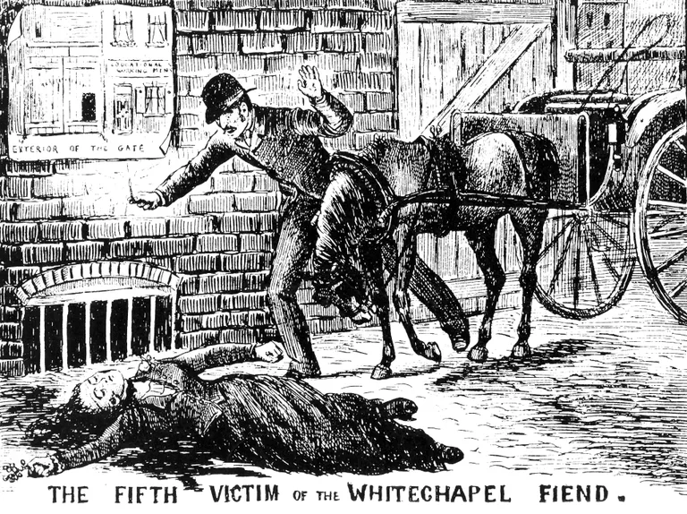 Briti 19.sajandi ajaleheillustratsioon Rappija-Jacki ohvri leidmisest