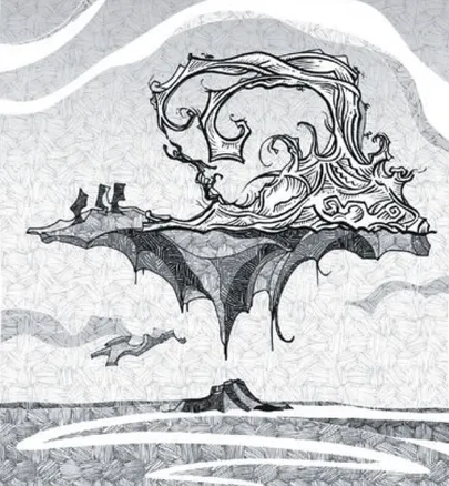 Asko Künnapi illustratsioon Jaan Krossi luulekogule «Olla laev».