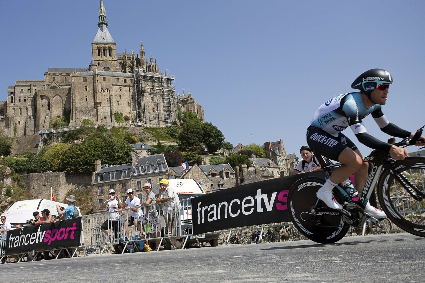 Марк Кавендиш на 11 этапе "Тур де Франс", во время которого случился инцидент.