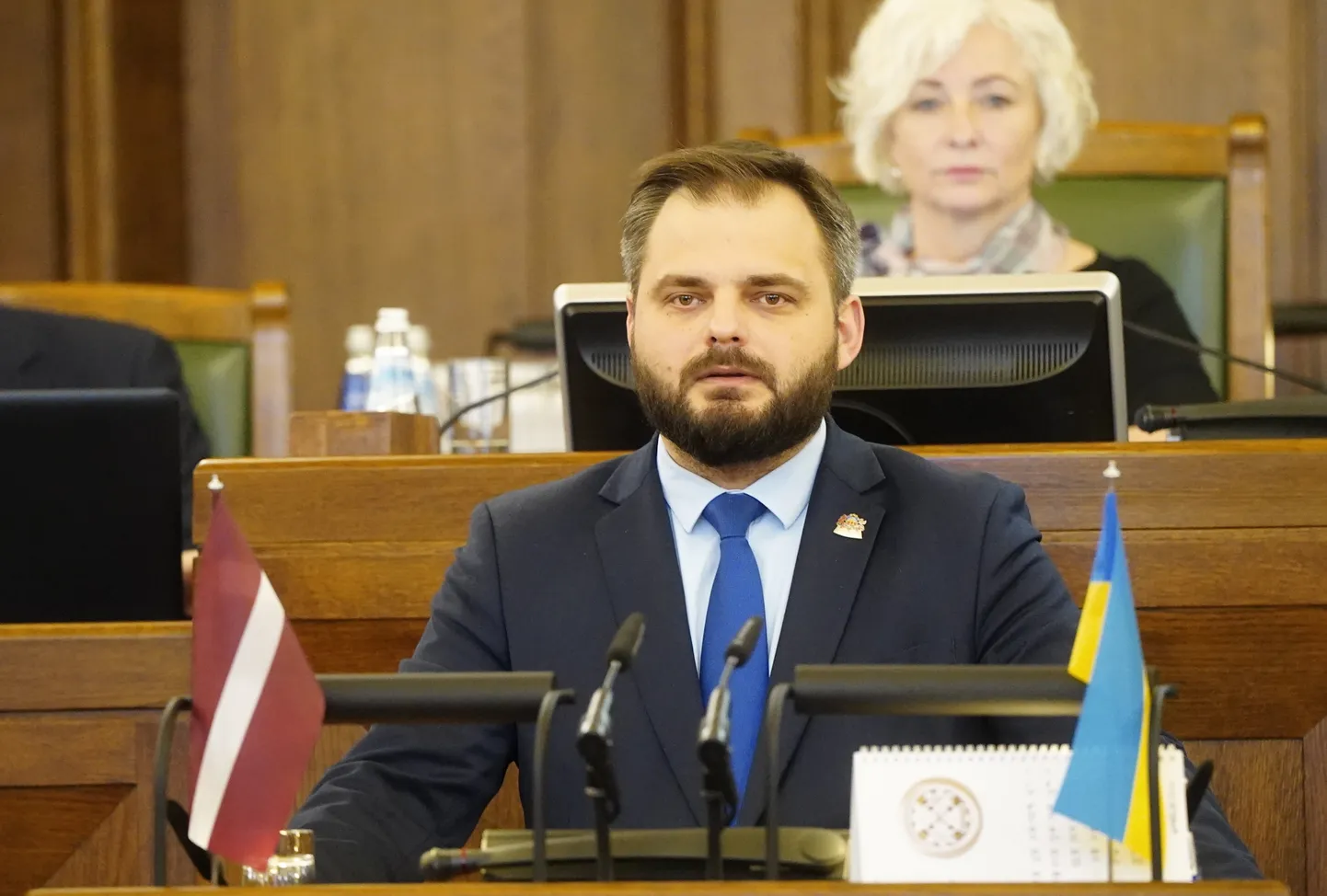 "Jaunās vienotības" Saeimas frakcijas vadītājs Edmunds Jurēvics.