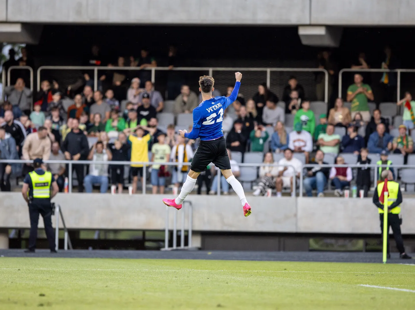 Balti karika finaalis võiduka penalti löönud Martin Vetkal.