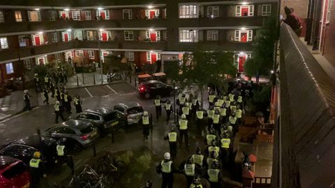 В Лондоне 11 полицейских пострадали, разгоняя незаконную вечеринку