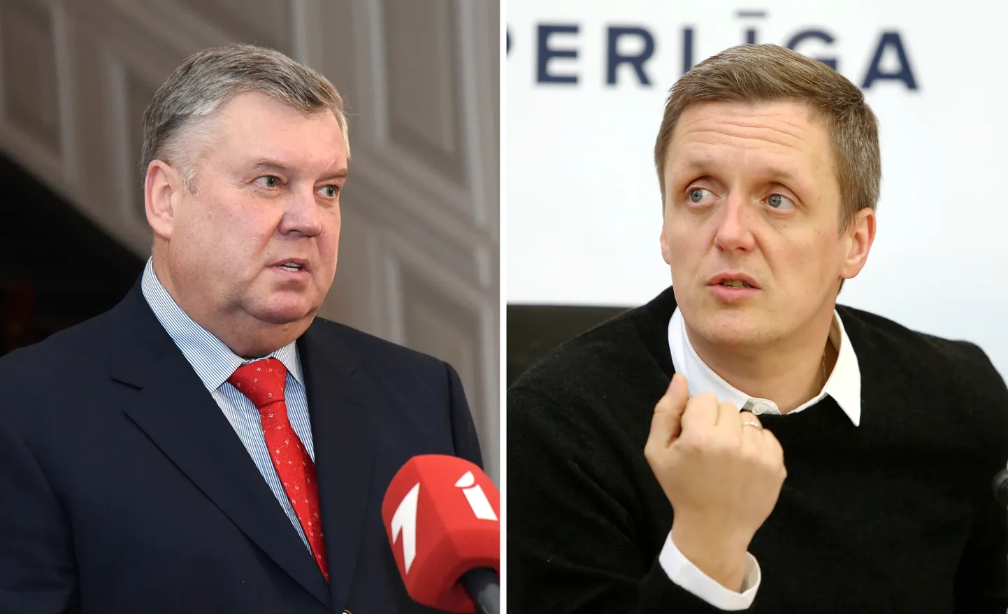 Jānis Urbanovičs (no kreisās) un Edgars Jaunups