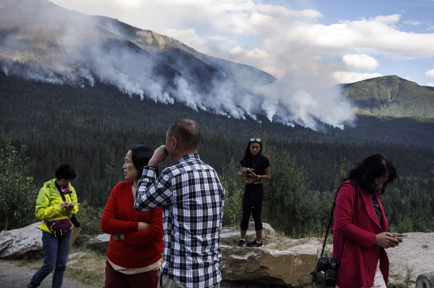 Põleng Revelstoke´i asula suunas liikumas.