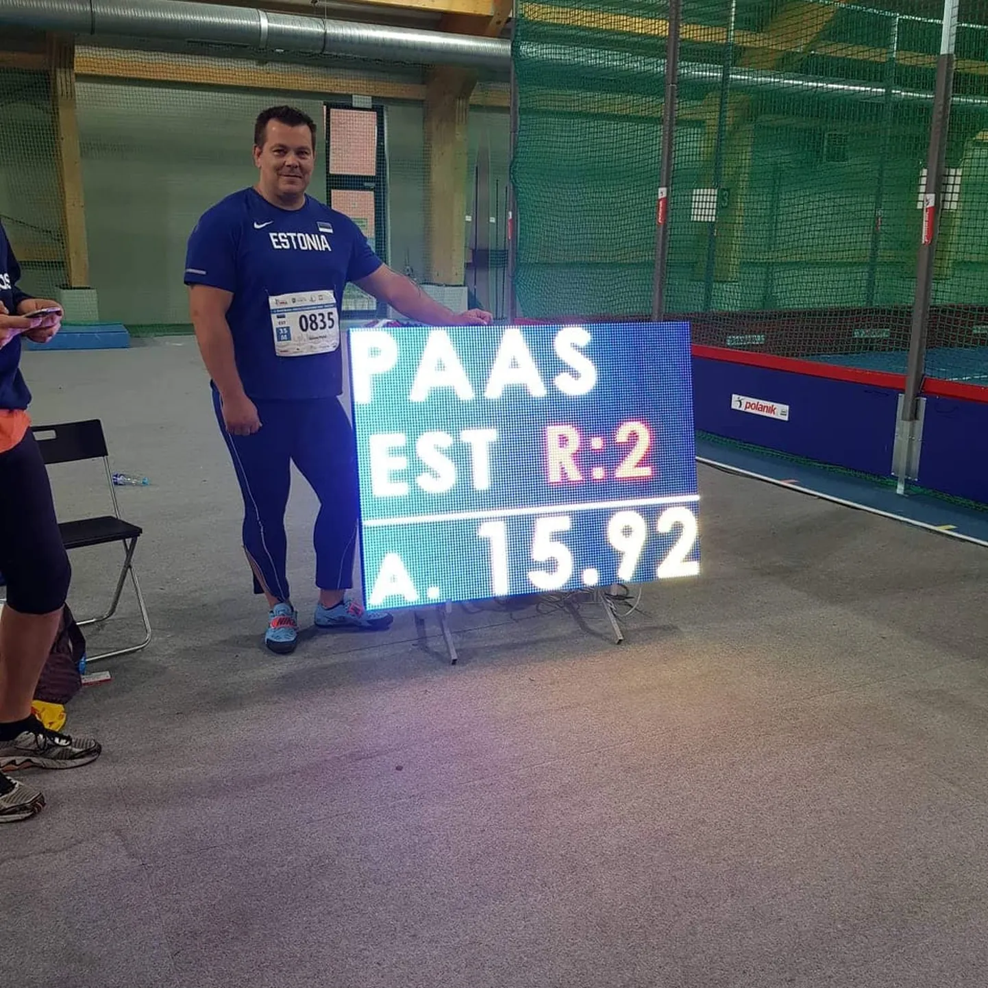 GENRO PAAS pärast kuulitõuget.