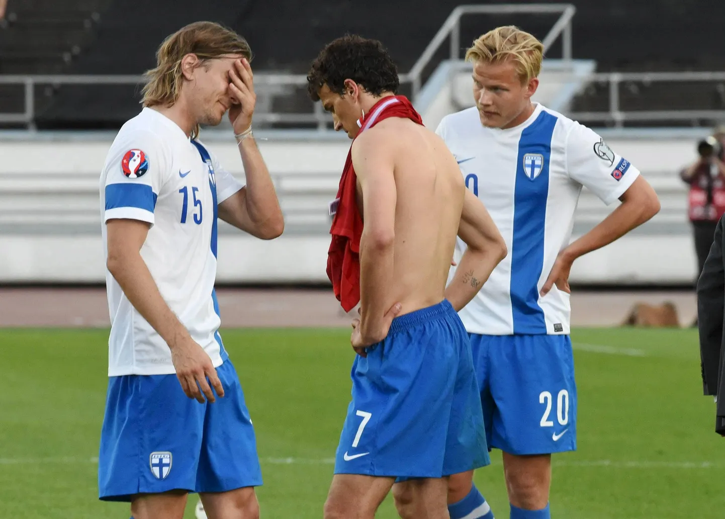 Soome jalgpallikoondislased pärast eilset kaotust