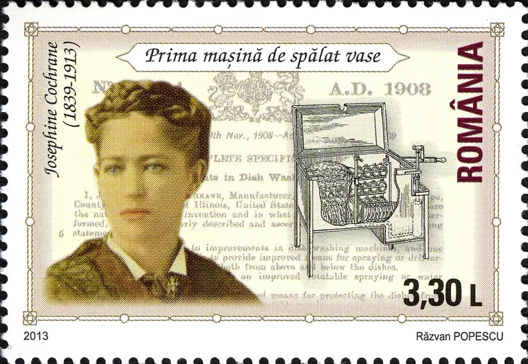 Džozefīne Kohrēna uz Rumānijas pastmarkas 