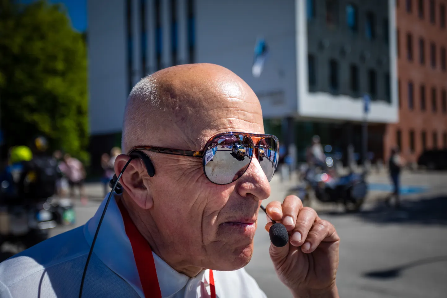Kommentaator Madis Kivilo jälgib sündmuste käiku 2018. aasta Tallinna-Tartu GP-l