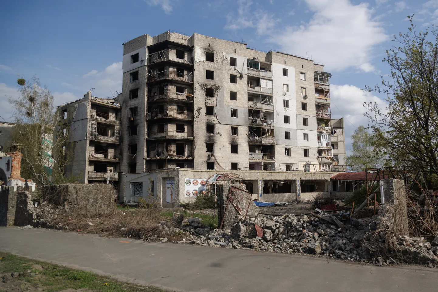 Sõjas kahjustatud maja Ukrainas.