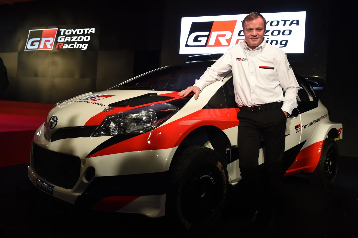 Tommi Mäkinen Toyota WRC masinaga.