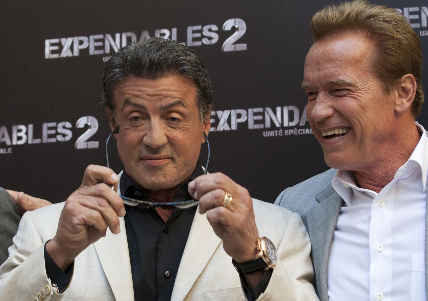 Sylvester Stallone ja  Arnold Schwarzenegger 2012