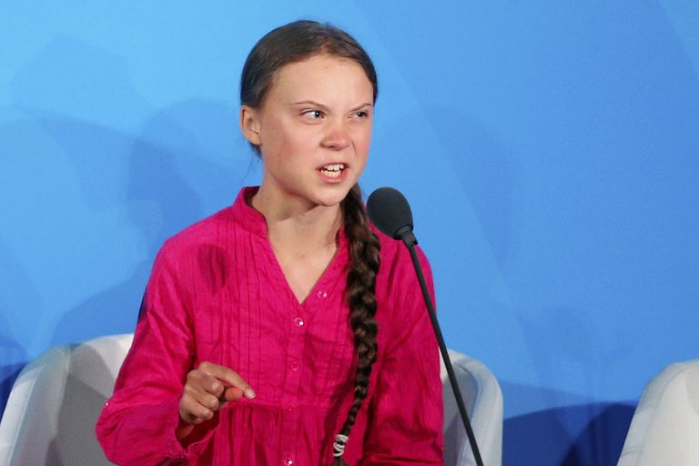 Greta Thunberg esinemas septembris 2019 New Yorgis ÜRO kliimakonverentsil