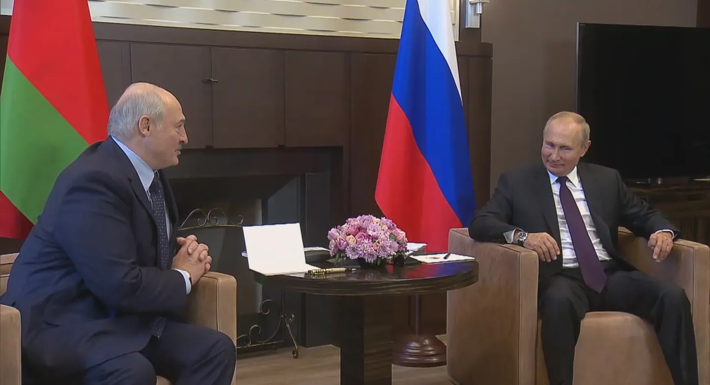 Baltkrievijas diktators Aleksandrs Lukašenko vizītē pie Krievijas prezidenta Vladimira Putina