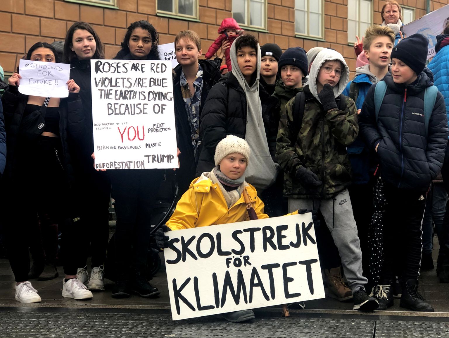 Greta Thunberg ja noored kliimaprotestijad.
