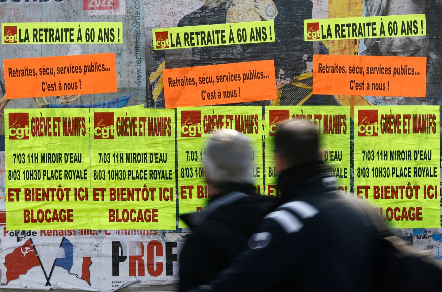 Prantsuse ametiühingu CGT streigiplakatid.