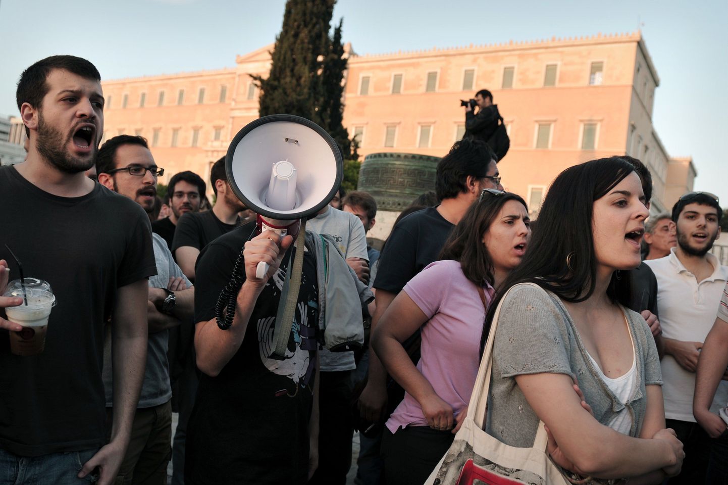 Eile Kreeka parlamendihoone juures toimunud meeleavaldus.