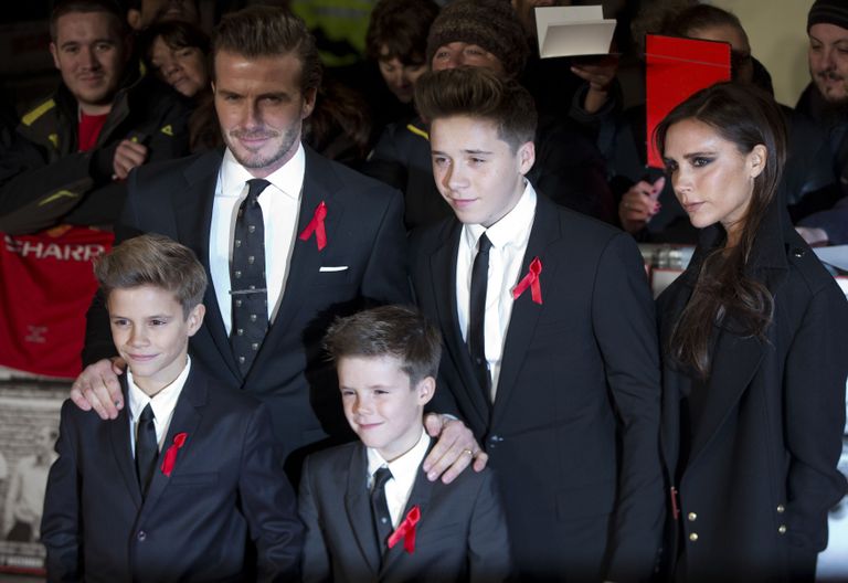 David ja Victoria poegadega (Reuters)