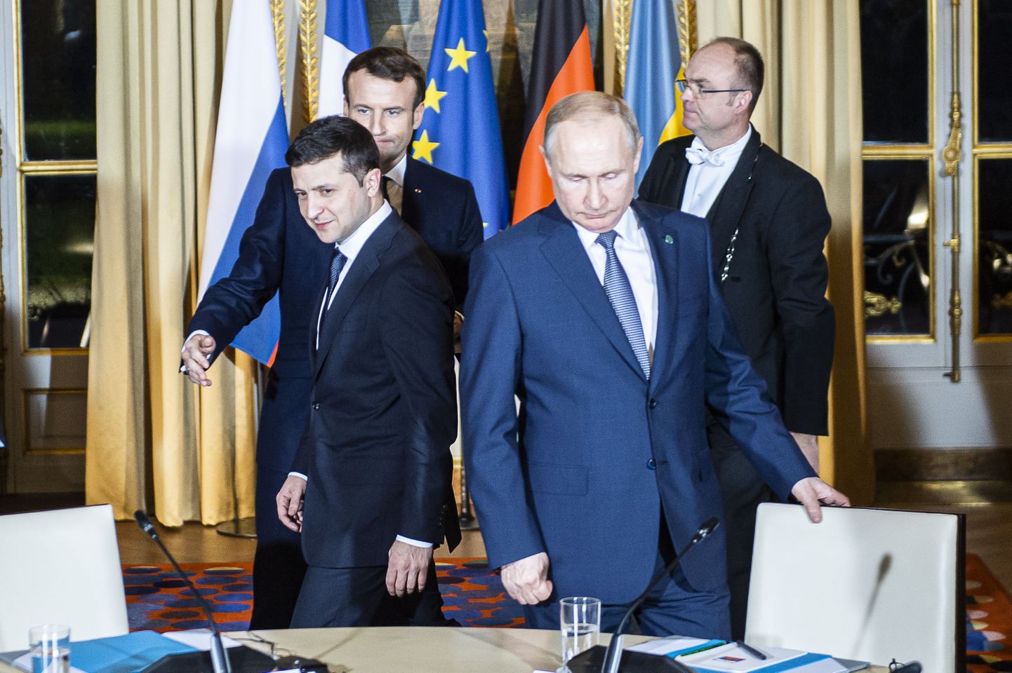 Putin ja Zelenkõi kohtusid näost näkku möödunud aasta detsembris. Pildil toonane kohtumine,