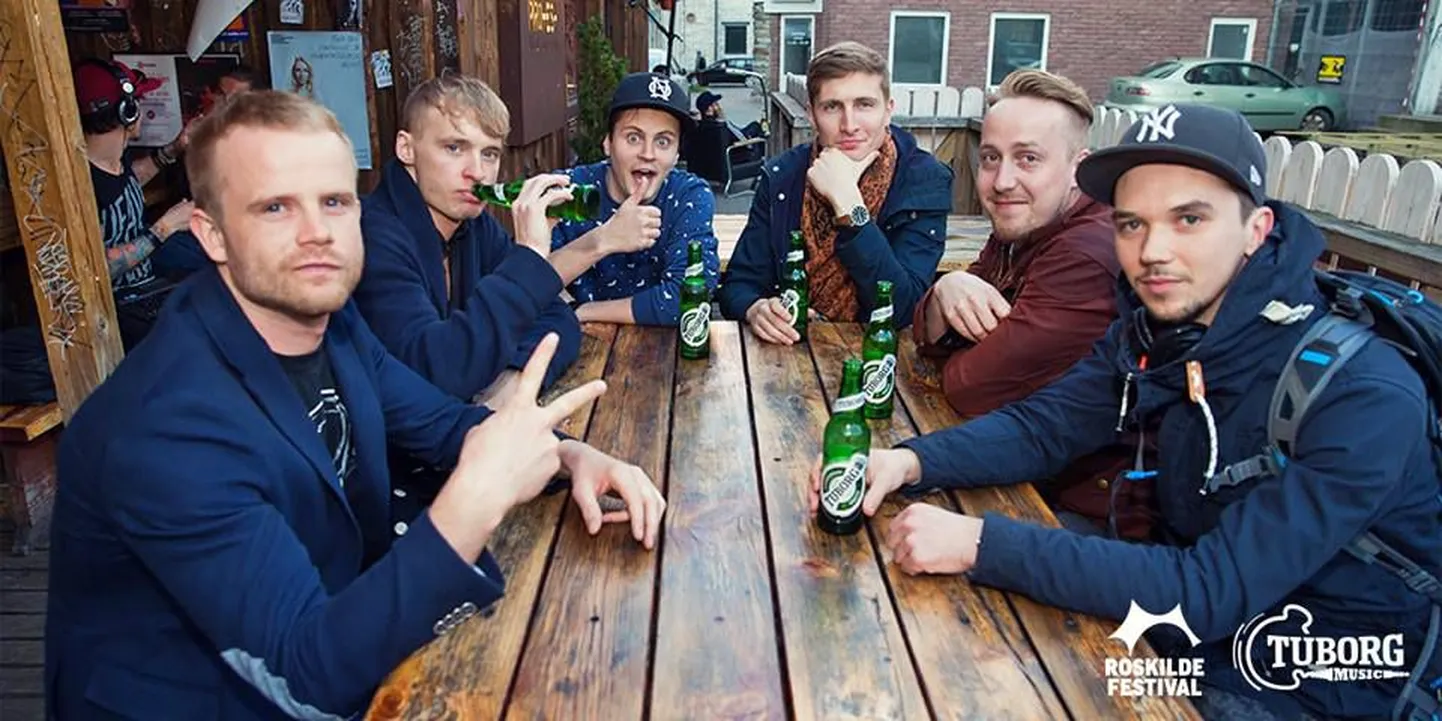 Roskilde festile sõitjate tiimi kuuluvad: Karl-Kristjan Kingi (Outloudz), Joosep Järvesaar (Grind), Karl-Erik Taukar, Kristjan Oden (Winny Puhh) ja Lauri Pedaja.