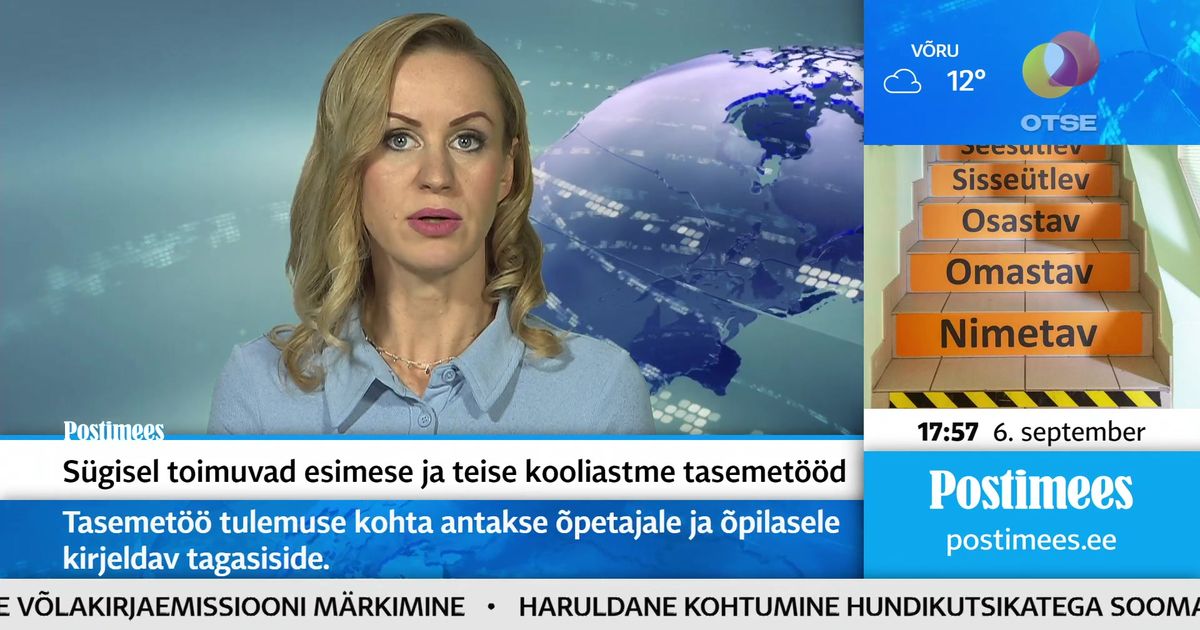 POSTIMEHE UUDISED Sügisel toimuvad esimese ja teise kooliastme tasemetööd