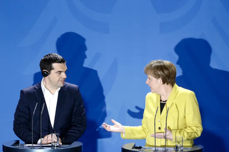Saksamaa liidukantsler Angela Merkel ja Kreeka peaminister Alexis Tsipras selle aasta märtsis Berliinis. Fotod: Scanpix