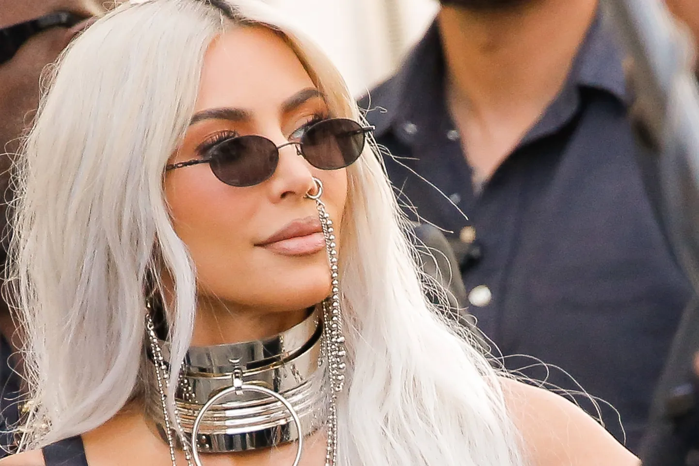 Kim Kardashian Jean-Paul Gaultieri sügistalvise kõrgmoekollektsiooni esitlusel.