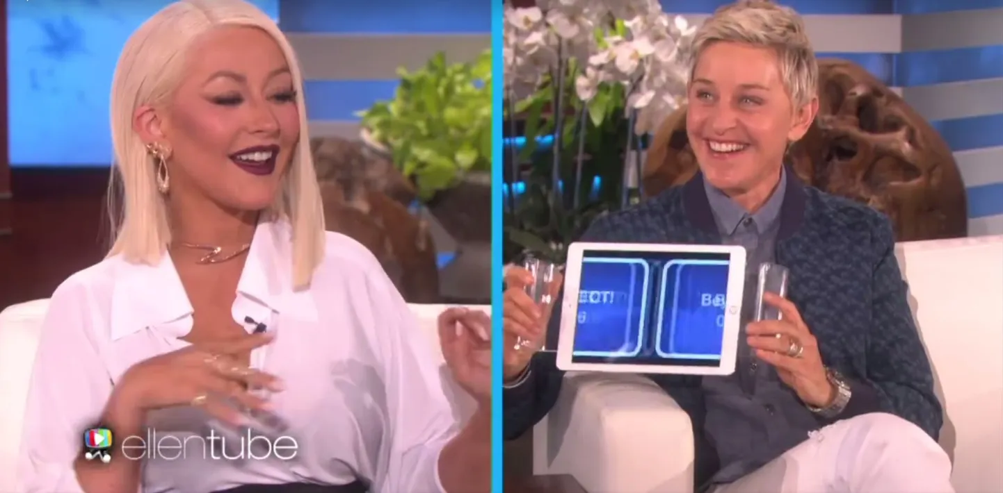 Christina Aguilera ja Ellen DeGeneres