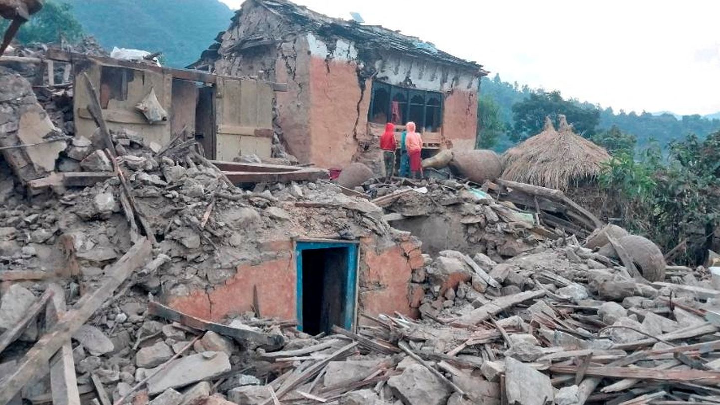 Maavärina põhjustatud purustused Nepalis.