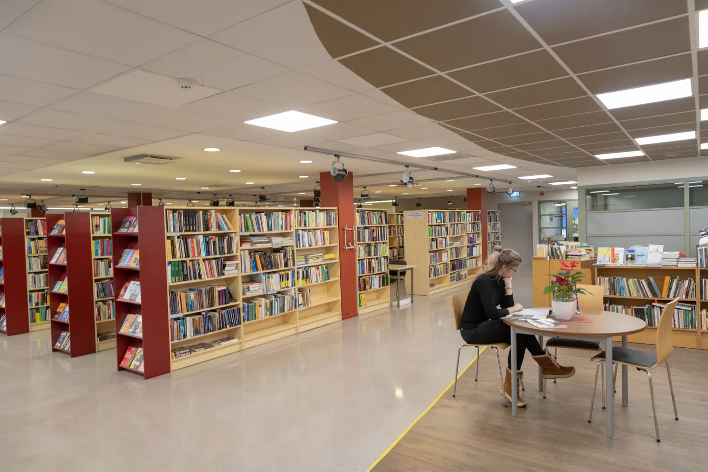 Viljandi linnaraamatukogu lugemissaal.