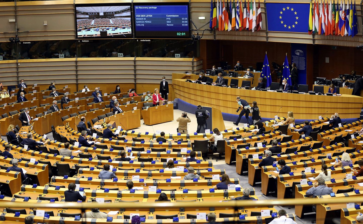 Europarlamendi plenaarsaal Brüsselis.