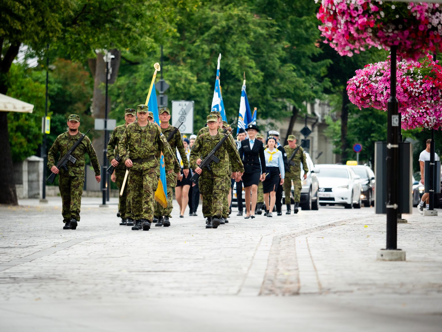 Võidupüha tähistamine Kuressaares 2021. aastal
