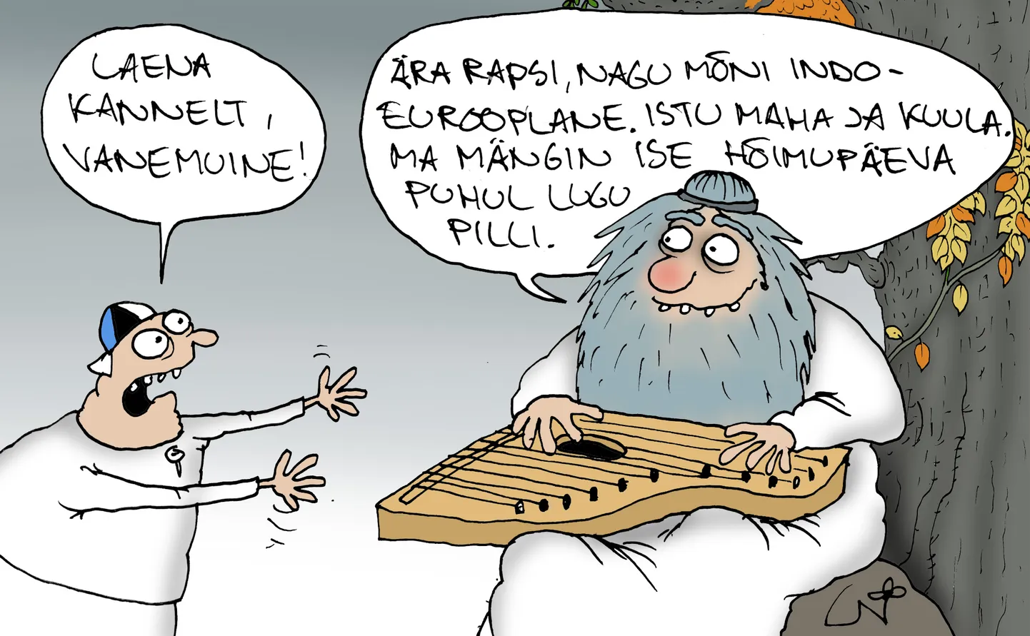 Urmas Nemvalts joonistab.