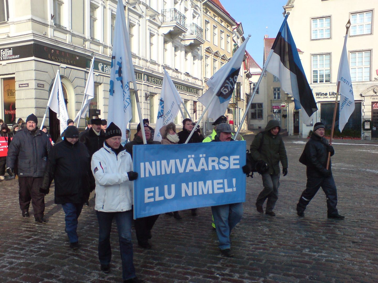 Галерея: профсоюзы Эстонии протестуют против политики правительства