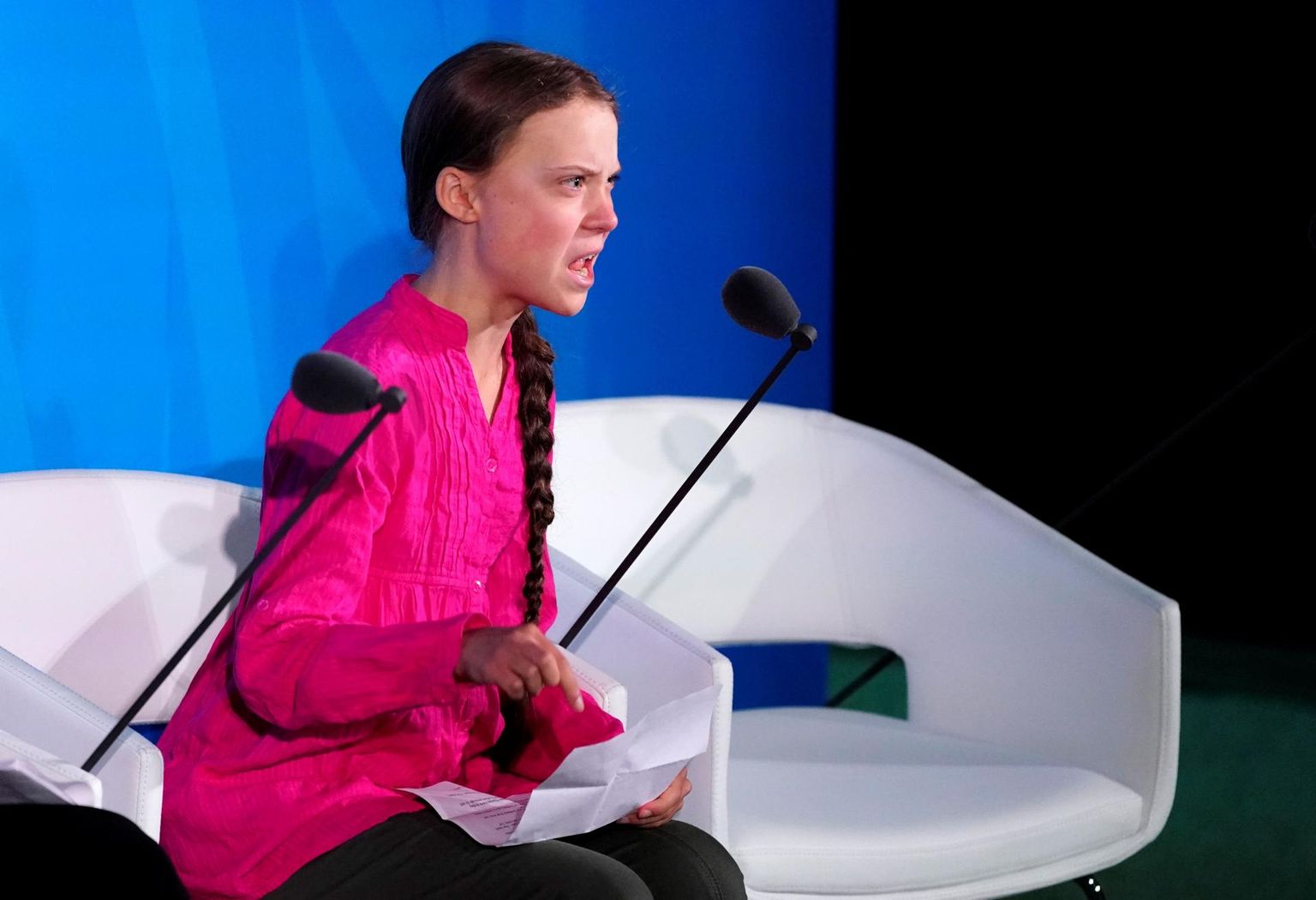 Greta Thunberg ÜRO kliimakonverentsil.