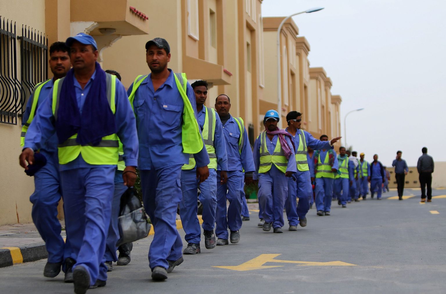 Võõrtöölised Kataris. Pilt on illustratiivne.