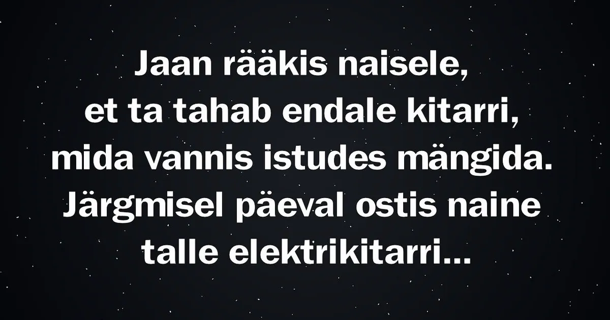 Jaan tahab endale kitarri