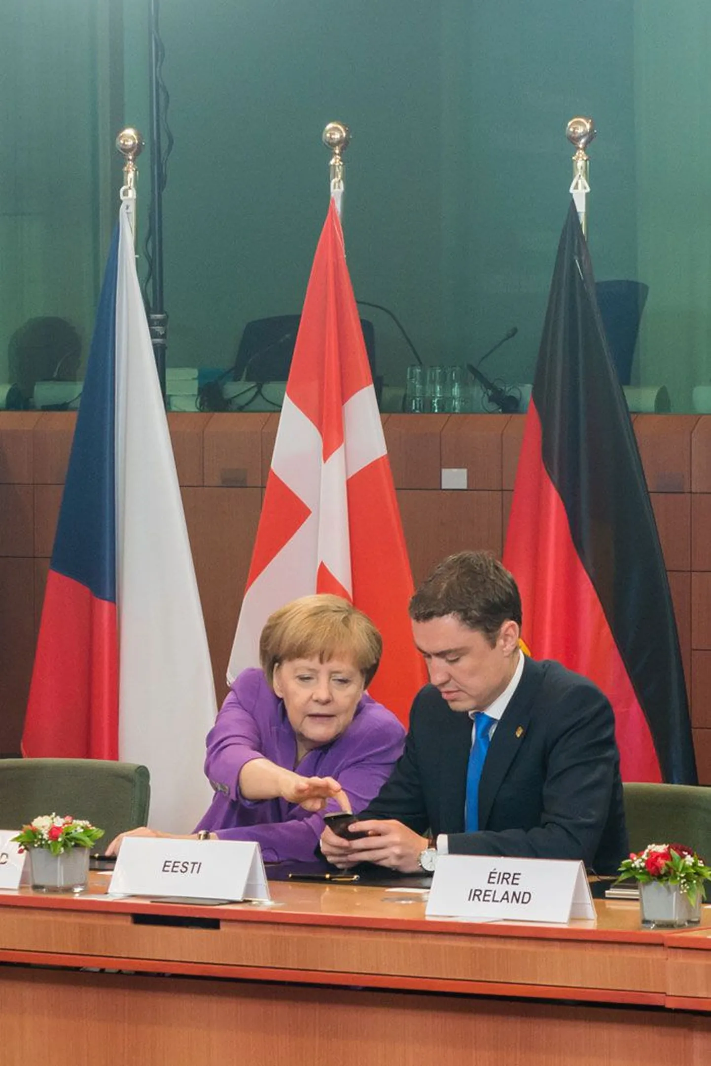 Angela Merkel ja Taavi Rõivas.