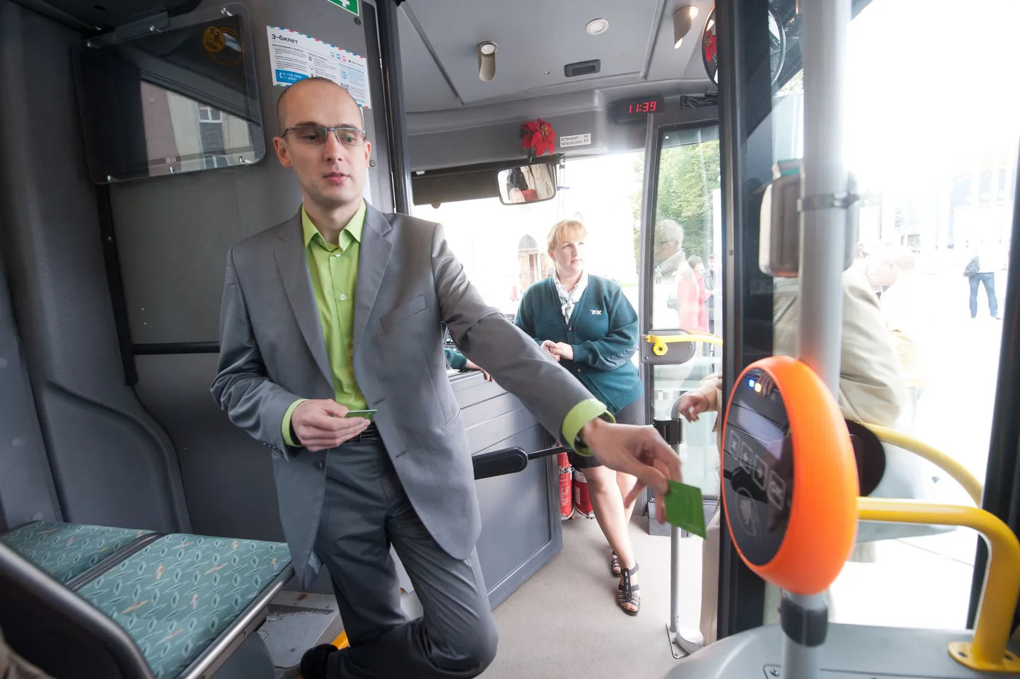 Ühinenud Piletite tegevjuht Kristjan Konks uue piletisüsteemi esitlusel.