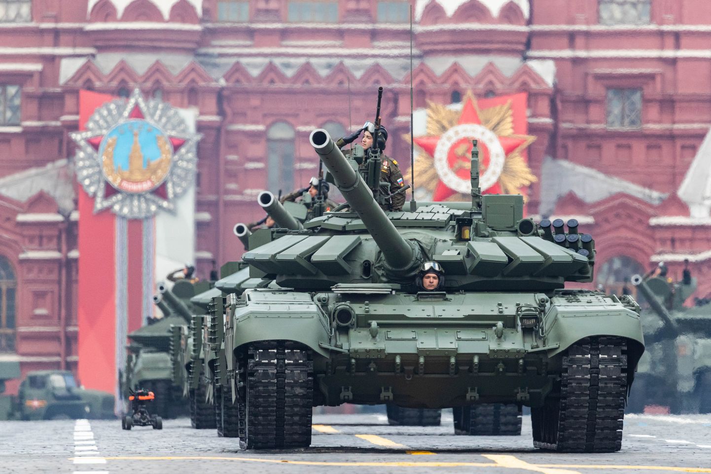 Vene T-72B3M tankid 9. mai võiduparaadil Moskvas.