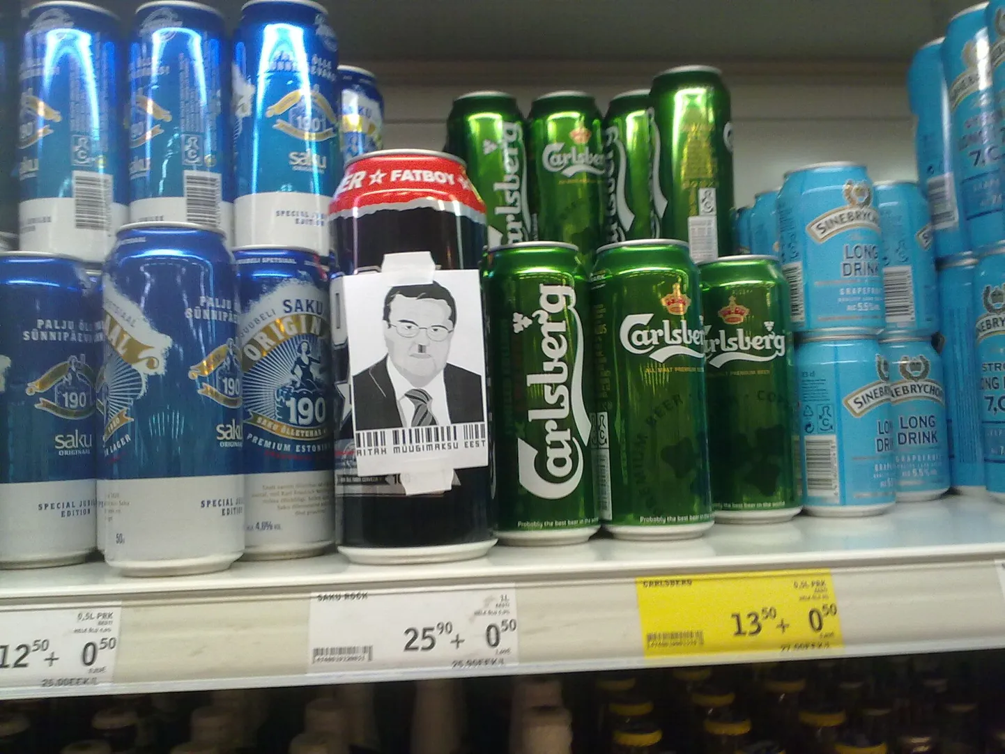 Müügimaksu mõju kaupluseriiulil.